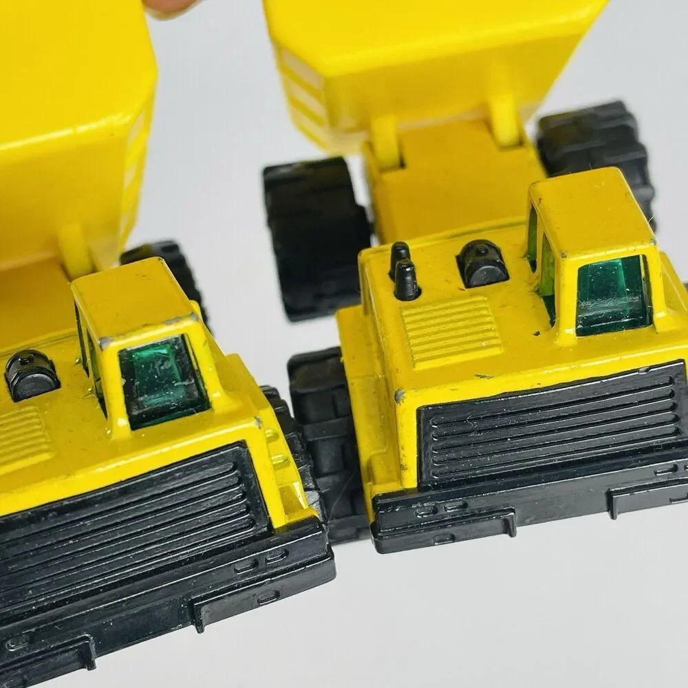 Lot of 3 Vtg Tonka Construction Vehicles 1992 Yellow Dump Trucks & Orange Load